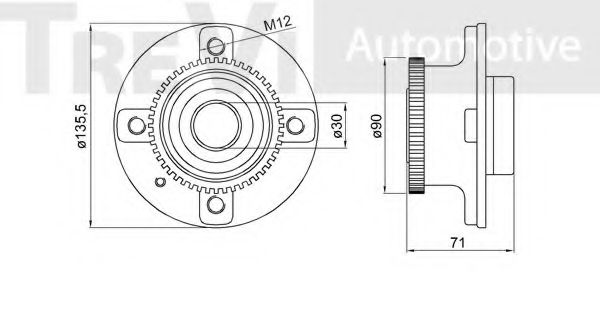 Комплект подшипника ступицы колеса RUVILLE 6519