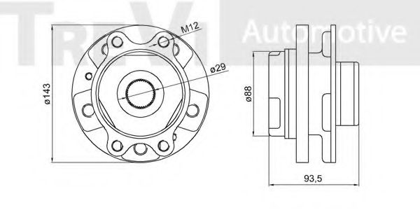 Комплект подшипника ступицы колеса INA 713631120