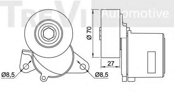 Натяжная планка, поликлиновой ремень TREVI AUTOMOTIVE TA1949