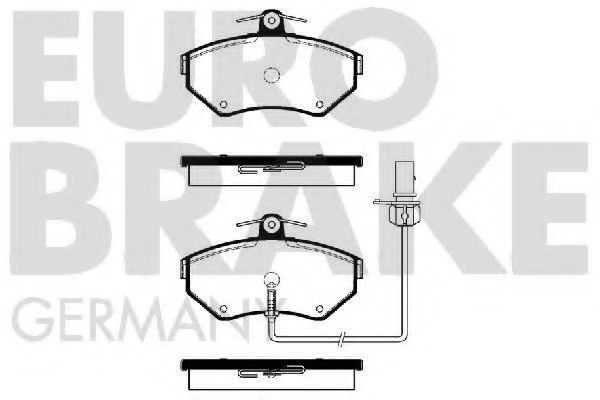 Комплект тормозных колодок, дисковый тормоз EUROBRAKE 5502224756