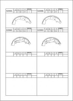 Комплект тормозных колодок ASIMCO K2006