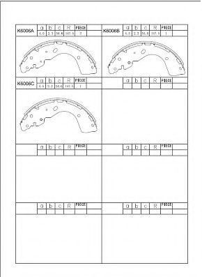 Комплект тормозных колодок ASIMCO K6006