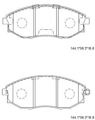 Комплект тормозных колодок, дисковый тормоз ASIMCO KD3735
