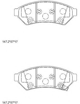 Комплект тормозных колодок, дисковый тормоз ASIMCO KD6501