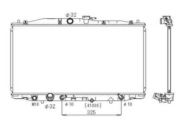 Радиатор, охлаждение двигателя GERI 30108