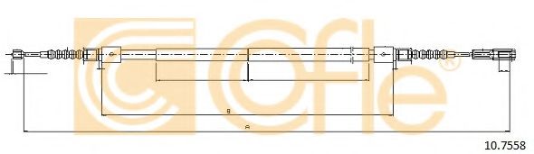 Трос, стояночная тормозная система COFLE 10.7558