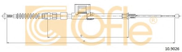 Трос, стояночная тормозная система COFLE 10.9026