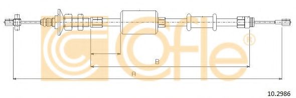 Трос, управление сцеплением COFLE 10.2986