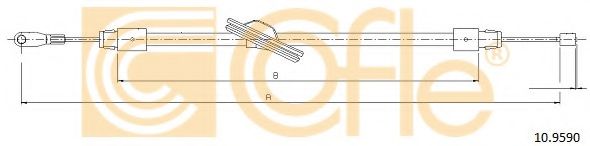 Трос, стояночная тормозная система COFLE 10.9590