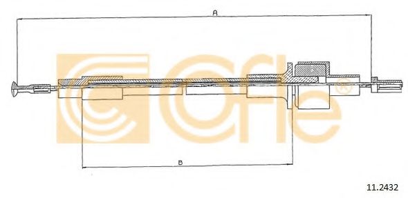 Трос, управление сцеплением COFLE 11.2432