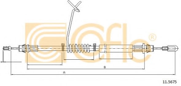 Трос, стояночная тормозная система COFLE 11.5675