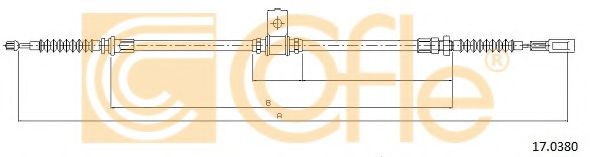 Трос, стояночная тормозная система COFLE 17.0380