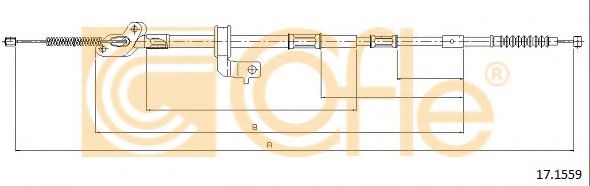 Трос, стояночная тормозная система COFLE 17.1559