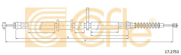 Трос, стояночная тормозная система COFLE 17.2753
