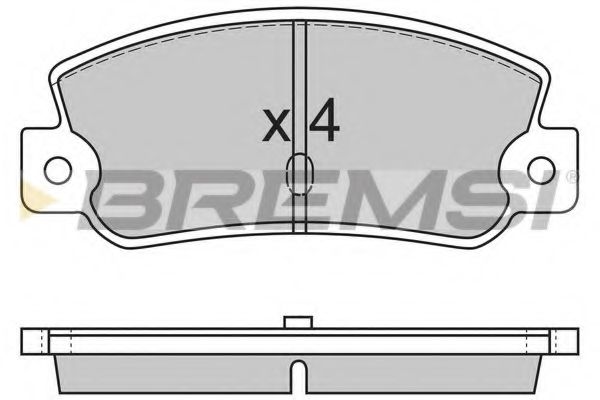 Комплект тормозных колодок, дисковый тормоз BREMSI BP2212