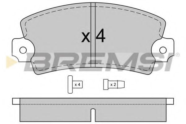 Комплект тормозных колодок, дисковый тормоз BREMSI BP2220
