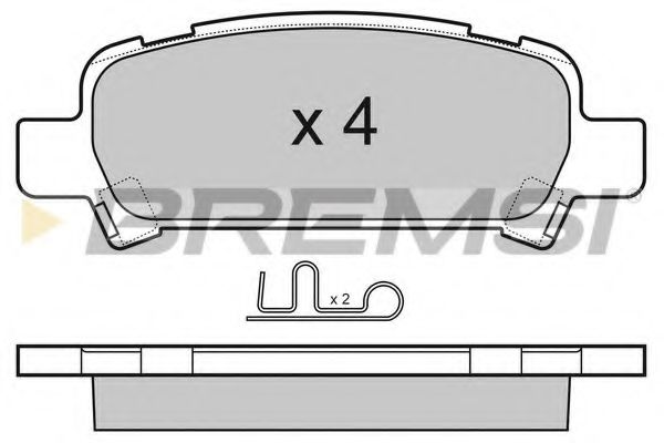 Комплект тормозных колодок, дисковый тормоз BREMSI BP3056