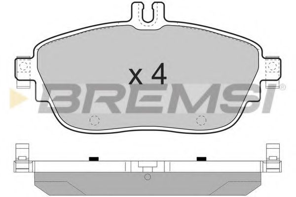 Комплект тормозных колодок, дисковый тормоз BREMSI BP3496