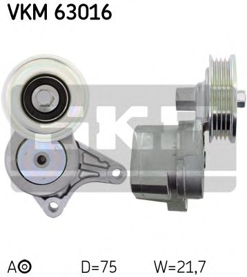 Натяжной ролик, поликлиновой  ремень SKF VKM 63016