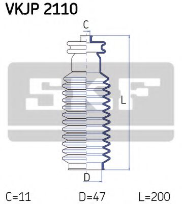 Комплект пылника, рулевое управление SKF VKJP 2110