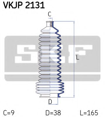 Комплект пылника, рулевое управление SKF VKJP 2131