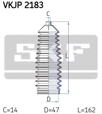 Комплект пылника, рулевое управление SKF VKJP 2183