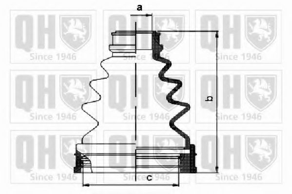 Комплект пылника, приводной вал QUINTON HAZELL QJB1125