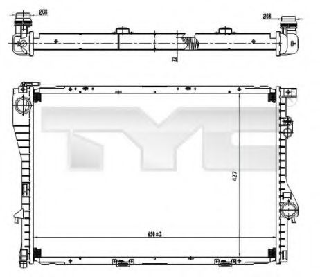 Радиатор, охлаждение двигателя TYC 703-0005