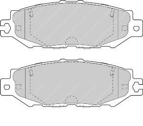 Комплект тормозных колодок, дисковый тормоз FERODO 21787