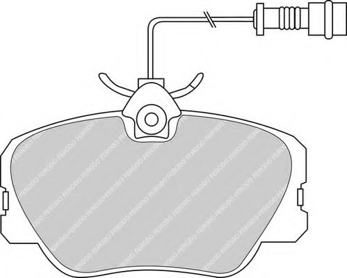 Комплект тормозных колодок, дисковый тормоз FERODO FDB415