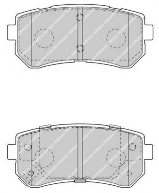 Комплект тормозных колодок, дисковый тормоз FERODO FDB4408