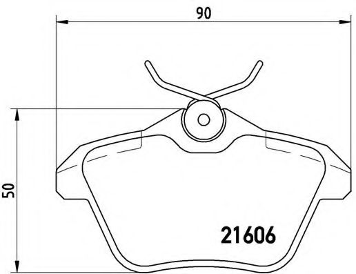 Комплект тормозных колодок, дисковый тормоз BREMBO P 23 067