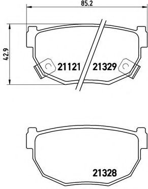 Комплект тормозных колодок, дисковый тормоз BREMBO P 56 010