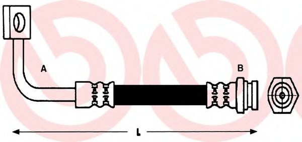 Тормозной шланг BREMBO T 30 095