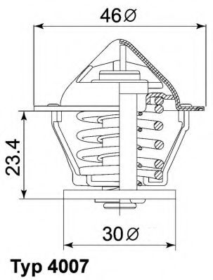 Термостат, охлаждающая жидкость WAHLER 4007.80D