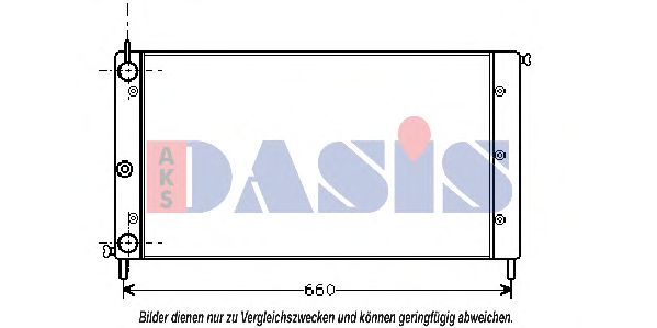 Радиатор, охлаждение двигателя AKS DASIS 080550N