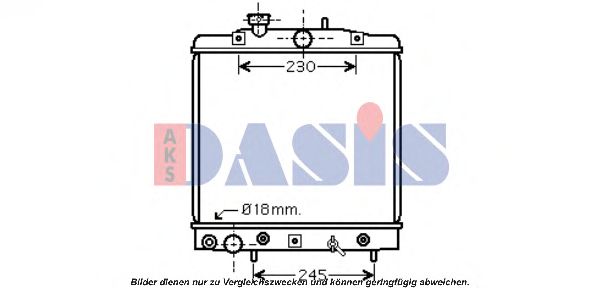 Радиатор, охлаждение двигателя AKS DASIS HD2194
