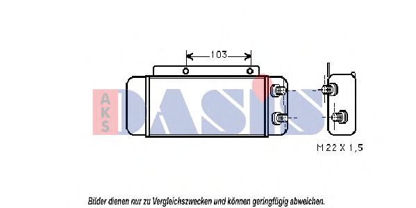 масляный радиатор, двигательное масло AKS DASIS 126160N