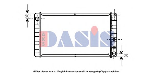 Радиатор, охлаждение двигателя AKS DASIS 220230N