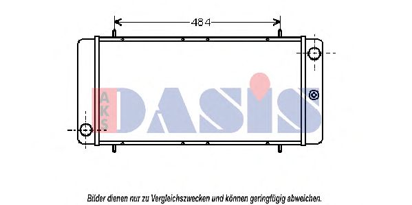 Радиатор, охлаждение двигателя AKS DASIS 370380N
