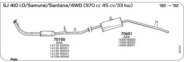 Система выпуска ОГ AKS DASIS SGSZ012