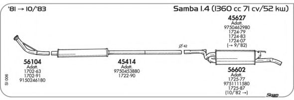 Система выпуска ОГ AKS DASIS SGSI006