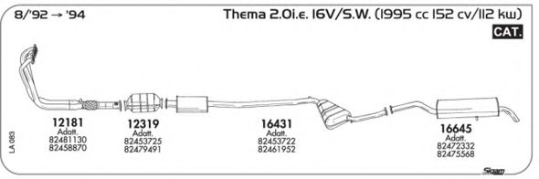 Система выпуска ОГ AKS DASIS SGLA083
