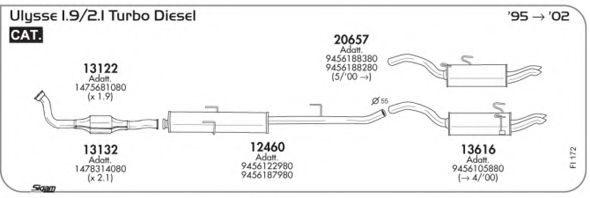 Система выпуска ОГ AKS DASIS SGFI172