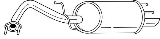 Глушитель выхлопных газов конечный AKS DASIS SG73616