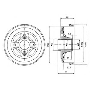 Тормозной барабан DELPHI BF272