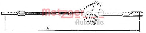 Трос, стояночная тормозная система METZGER 10.818