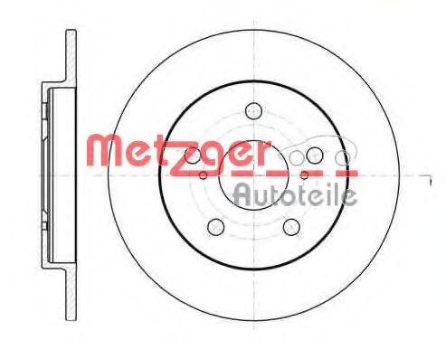 Тормозной диск METZGER 6110498