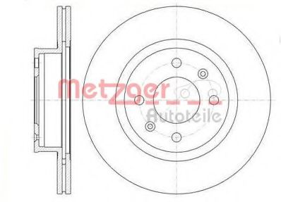 Тормозной диск METZGER 6110666