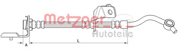 Тормозной шланг METZGER 4110819